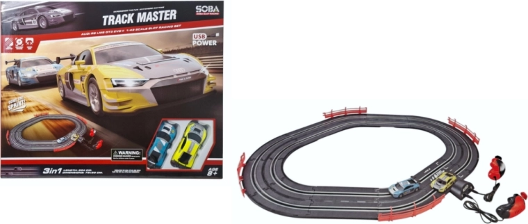 Závodní autodráha na dálkové ovladače s USB napájením