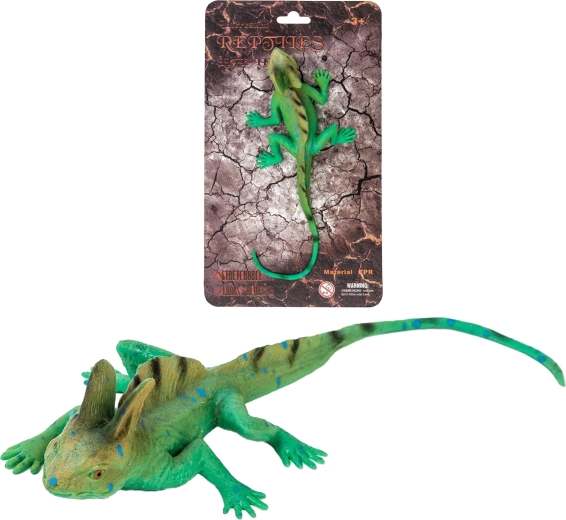 Živá příroda: realistický model ještěra bazilišek (27 cm) - 1 kus