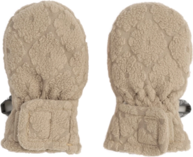 Lodger dětské rukavičky bez palce Mittens Folklore Fleece béžové (1–2 roky) - 1 kus