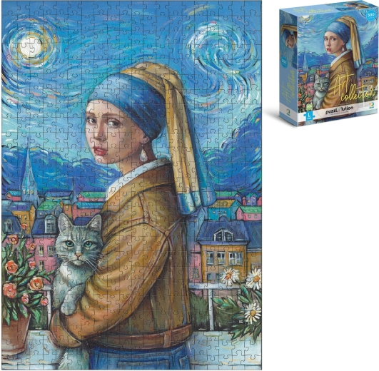 Puzzle Dívka s perlou 500 dílků (47 × 33 cm) v krabičce