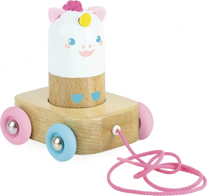 Tahací jednorožec Lily dřevěná hračka VILAC