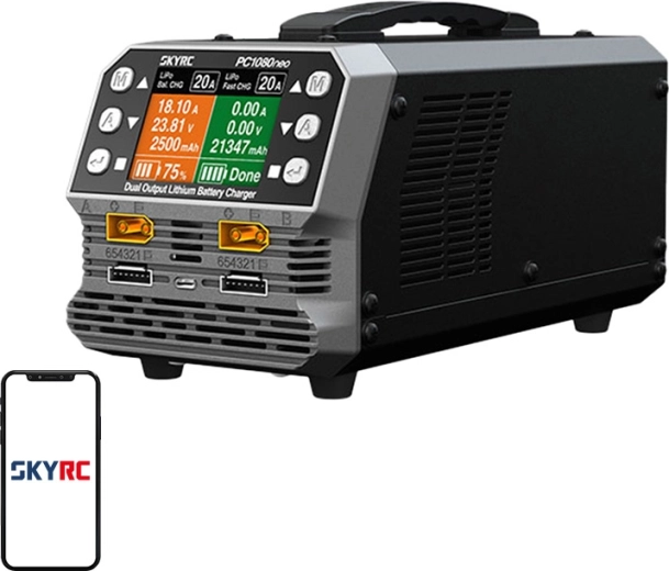 Dvoukanálová nabíječka lithiových baterií SKYRC PC1080neo 1080 W