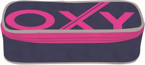 Školní penál Oxybag komfort jednopatrový Blue Line Pink