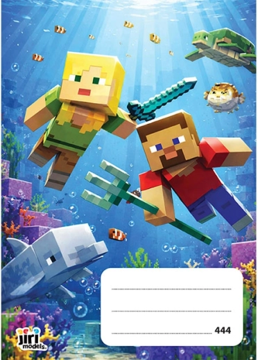 Školní sešit A4 Videogames 444, linkovaný (8 mm), 40 listů