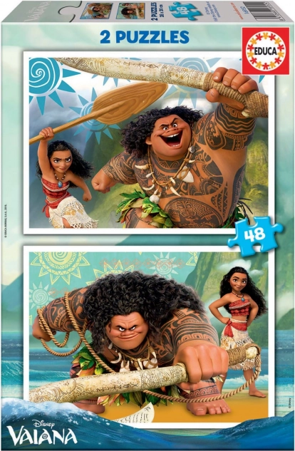 Disney puzzle Odvážná Vaiana 2 x 48 dílků