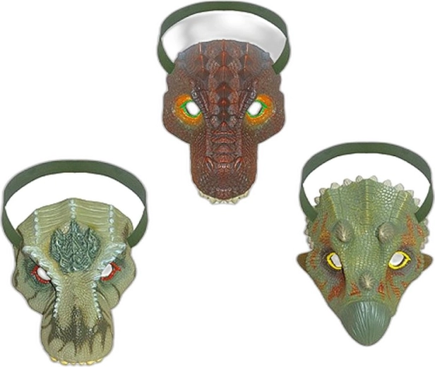 Maska dinosaurus 19 cm (3 druhy) - 1 kus