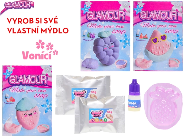 Glamour tvořicí hmota na výrobu voňavého mýdla pro děti