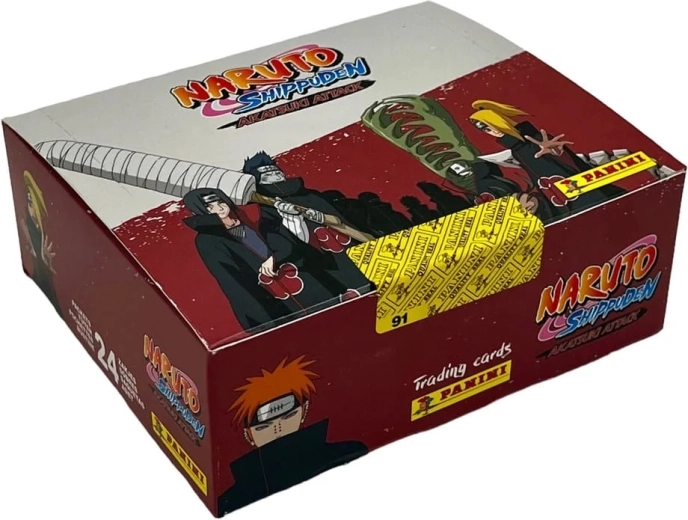 Panini Naruto Shippuden Akatsuki Attax sběratelské karty – box 24 flow packů