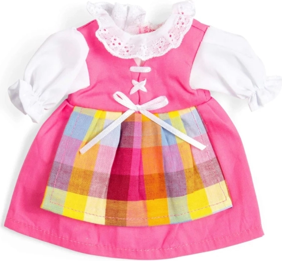 Bigjigs Toys růžové šaty se zástěrkou pro panenku 28 cm