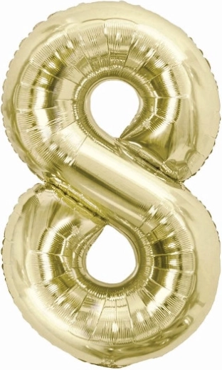 Foliový balónek číslo 8 šampaňský 85 cm