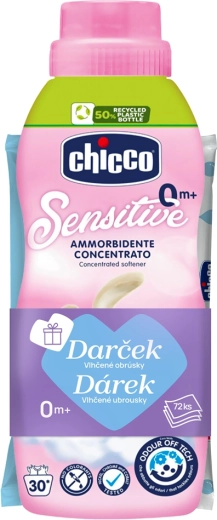 Chicco aviváž Baby Sensitive Květinové objetí 750 ml + vlhčené ubrousky 72 ks zdarma