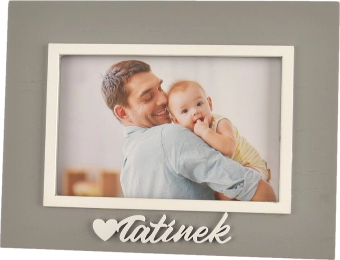 Fotorámeček ze dřeva tatínek 21 × 16 cm