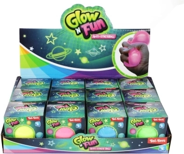 Antistresový míček Glow ’n’ Fun – svítící mačkací míček