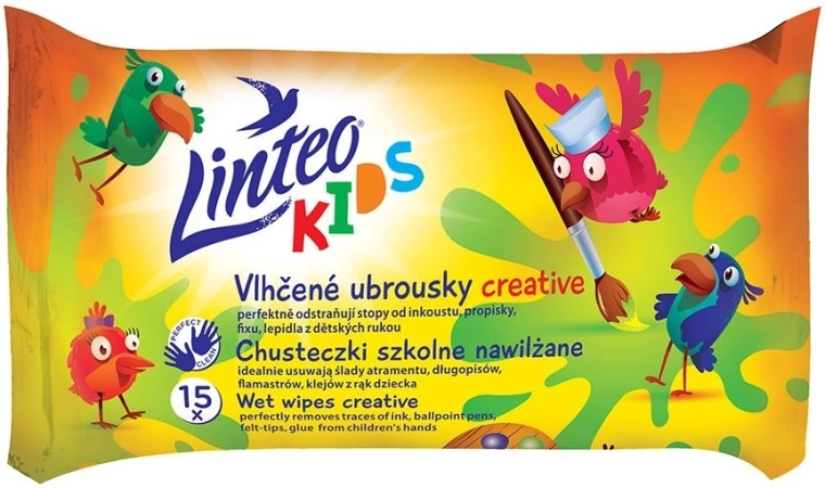 Dětské vlhčené ubrousky Linteo Baby Kids 15 ks