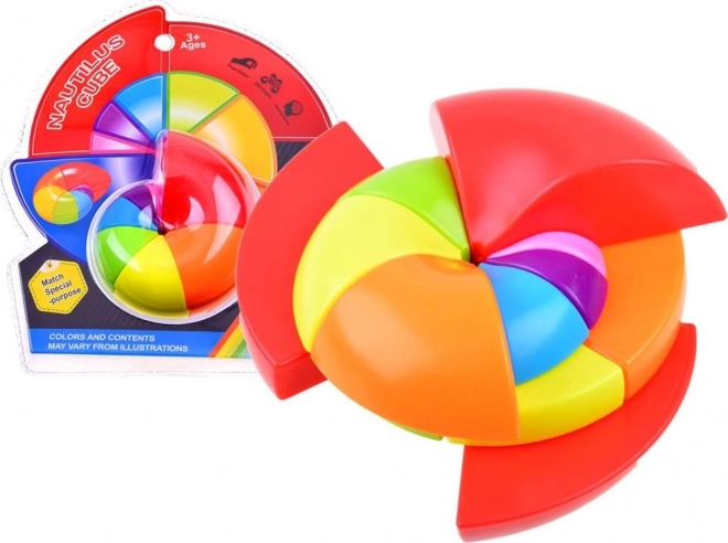 Hlavolam Nautilus – barevná otočná spirála