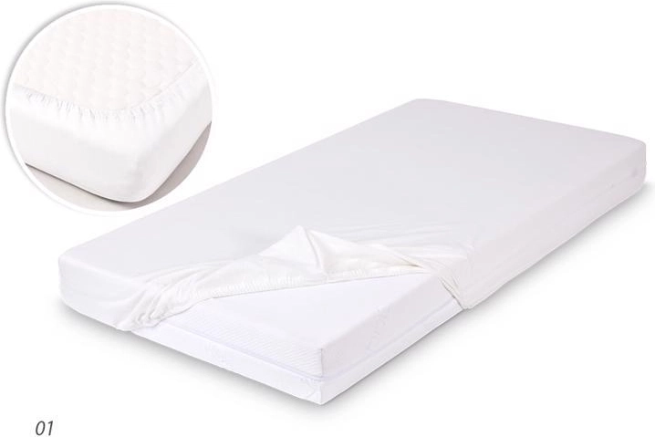 Bambusové prostěradlo 60 × 120 cm bílá BABYMATEX