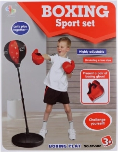 Dětská boxerská sada s výškově nastavitelným boxovacím míčem