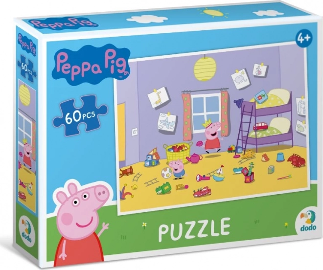 Puzzle Peppa Pig – hrátky v pokojíčku, 60 dílků