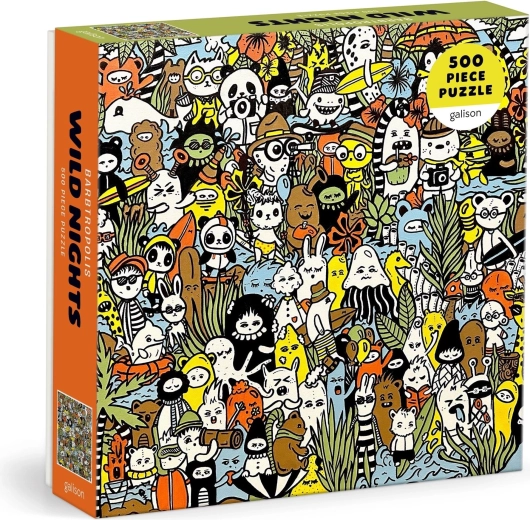 Galison čtvercové puzzle Divoká noc 500 dílků