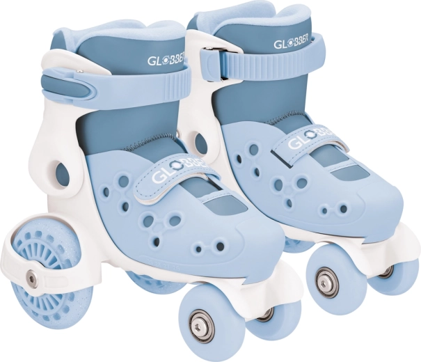 Globber dětské čtyřkolové brusle learning skates nastavitelné 26–29 popelavě modré