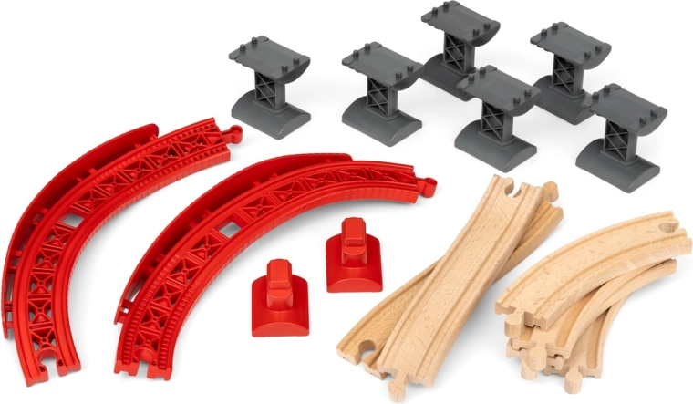 BRIO World sada stoupajících zatáček kolejí