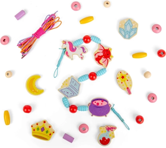 Bigjigs Toys sada dřevěných korálků mystical magic