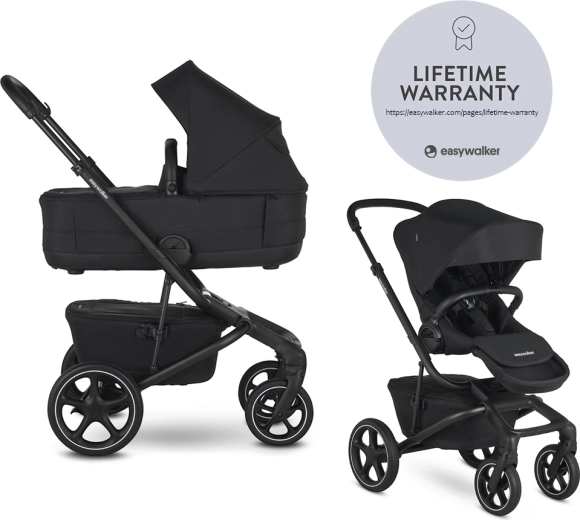 Easywalker Jimmey 2v1 kombinovaný kočárek Pepper Black LITE RWS