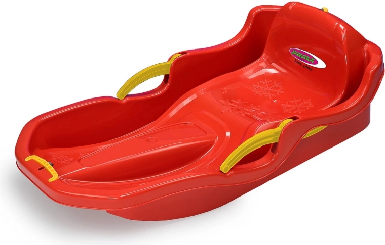 Snow Play bob Comfort 80 cm červený s ručními brzdami