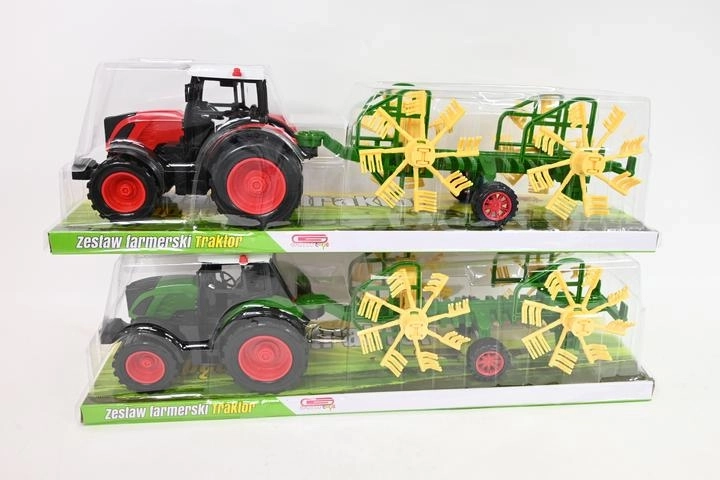 Traktor se zemědělským strojem – farmářský set pro děti