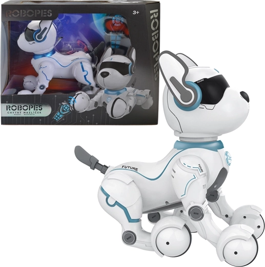 Interaktivní robotický pes s hlasovým ovládáním a dálkovým ovladačem