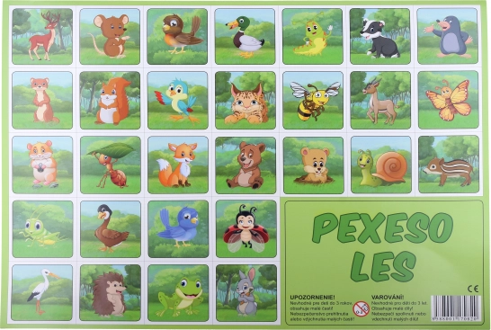 Pexeso les – dětská paměťová hra 32 dvojic