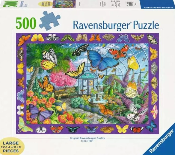 Ravensburger puzzle pavilon motýlů XXL 500 dílků
