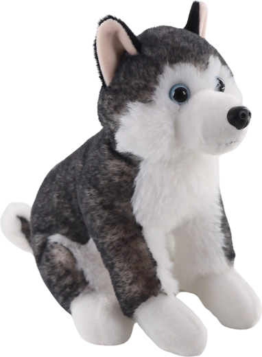 Plyšový husky sedící 20 cm