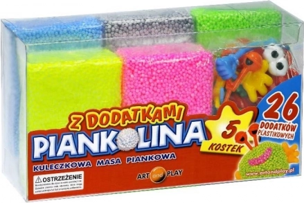 Pěnová modelína 5 barev se 26 doplňky