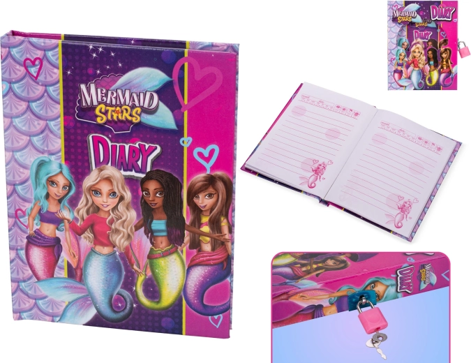 Tajný deníček s mořskou vílou v boxu se zámkem