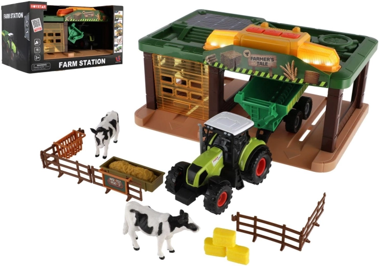 Farma s traktorem, garáží a doplňky