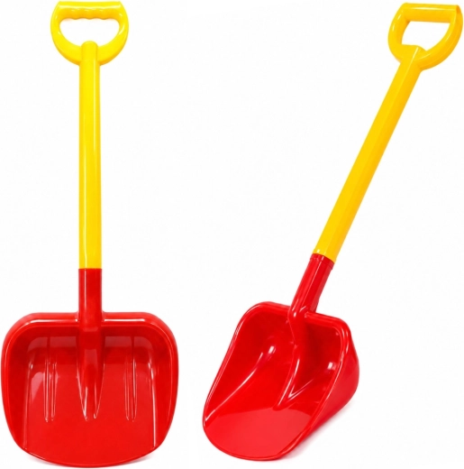 Velká dětská lopatka na písek 63 cm červeno-žlutá
