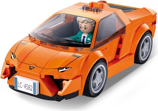 Sluban Metropolis oranžové závodní auto