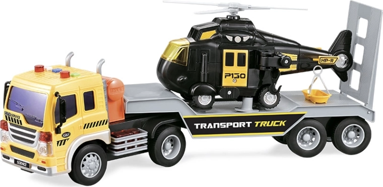 Městský tahač s návěsem a vrtulníkem 1:16 na dálkové ovládání