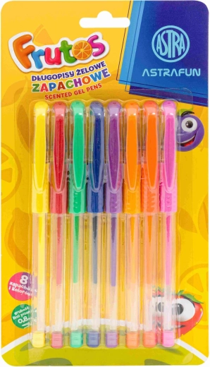 Sada gelových per s ovocnou vůní, 8 ks