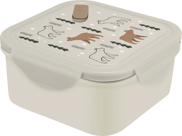 Plastový svačinový box s ventilem Kitchisimo 1200 ml medvěd