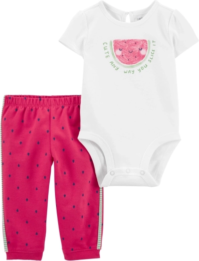 Carter's dívčí set body a tepláčky Pink Watermelon