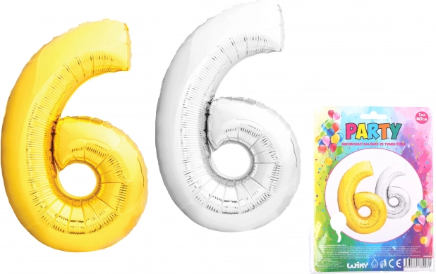 Nafukovací balónek ve tvaru čísla 6