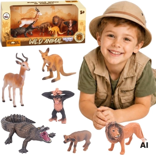 Woopie sada figurek zvířat safari 6 ks