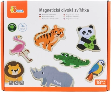 Dřevěné magnetky divoká zvířata Viga