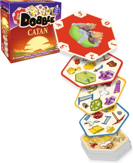 Asmodee Dobble Catan CZ postřehová karetní hra
