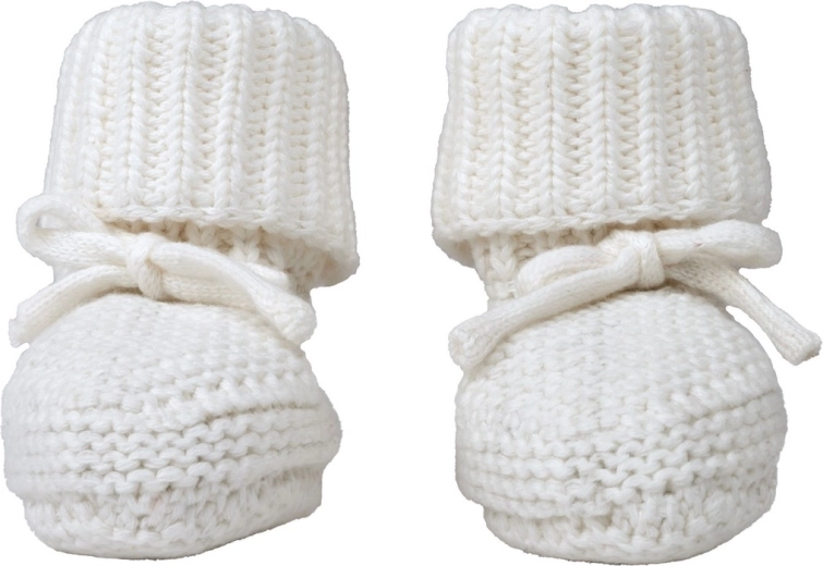 Lodger pletené capáčky slipper knit cloud dancer 0–6 měsíců