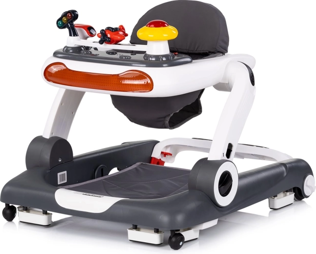 Interaktivní dětské chodítko 4v1 CHIPOLINO Little Explorer, šedé