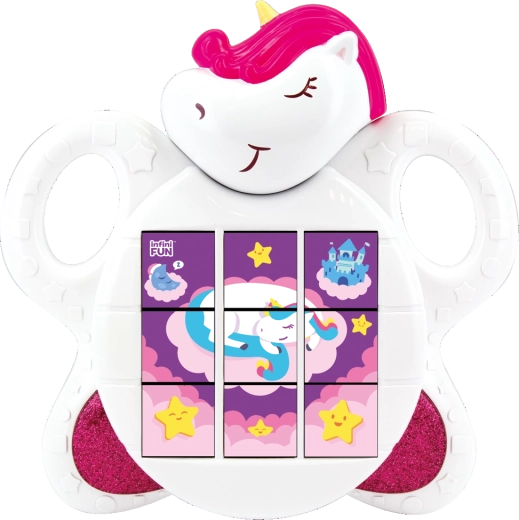 Interaktivní posuvné puzzle Jednorožec se zvuky