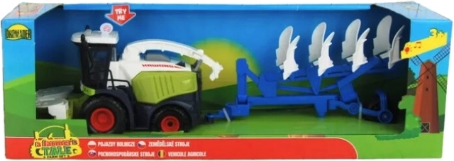 Kombajn s přívěsem se světlem a zvukem